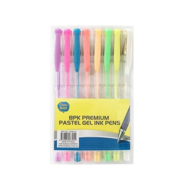 8pk Gel Ink Pens - Pastel Series