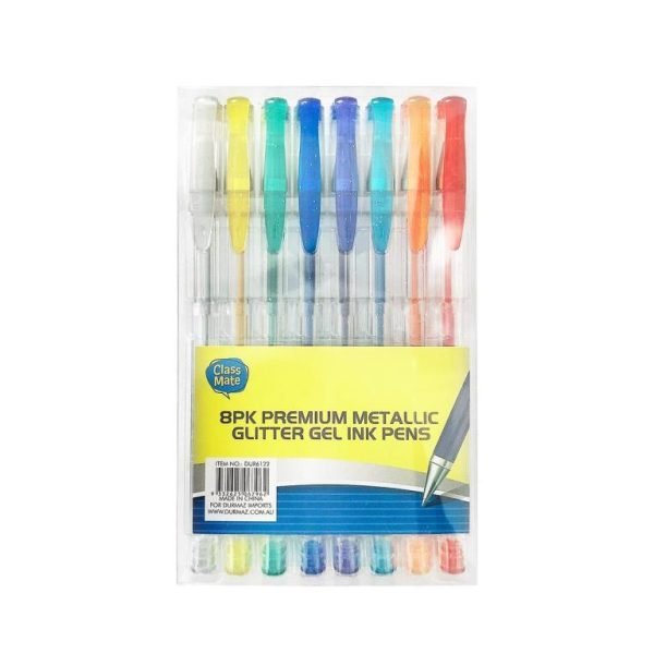 8pk Gel Ink Pens - Metallic Series