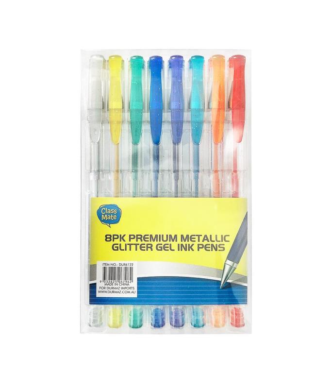 8pk Gel Ink Pens - Metallic Series