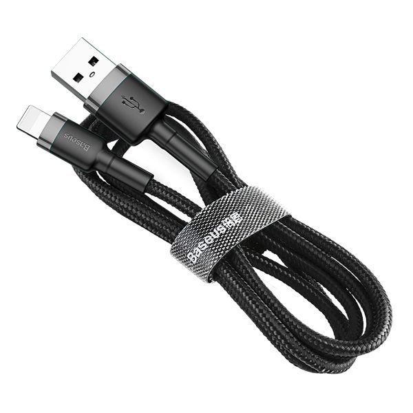 Baseus 1M Lightning to USB-A cafule Cable Gray+Black
