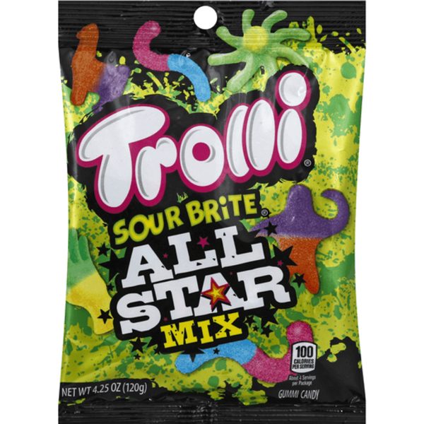 Trolli Sour Brite All Star Mix Peg Bag 120g(Discontinued)
