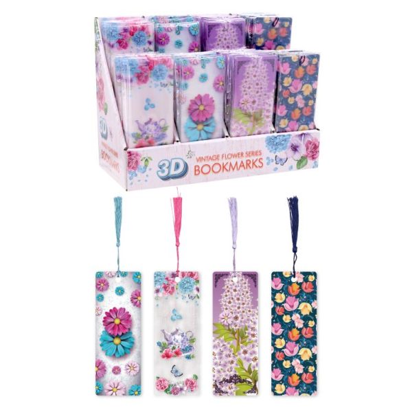 3D Bookmarks-Vintage Flower Series - Display Box