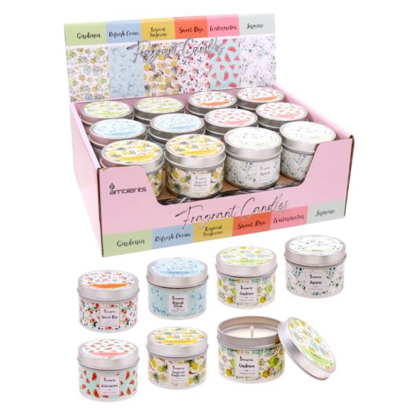 Decorative Scented Candle In Tin - Display Box Series