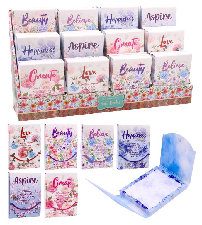 Mini Note Books - 90 Sheets - Display Box - Floral Series
