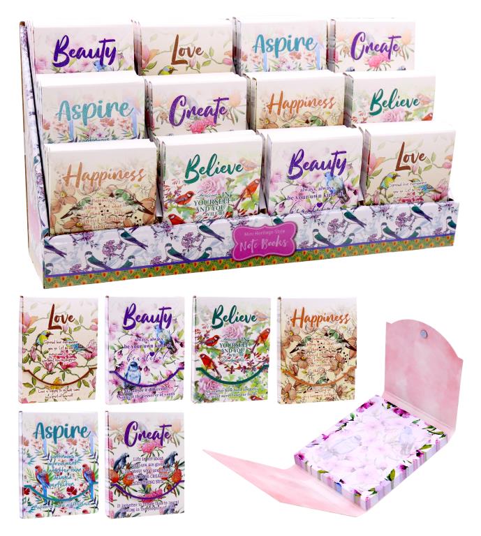 Mini Note Books - 90 Sheets - Display Box - Bird Series