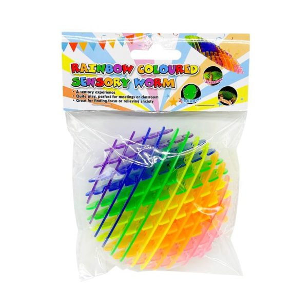 Rainbow coloured Sensory Worm