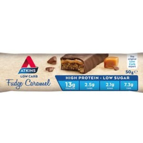 Atkins Advantage Low Carb Bar 50g Fudge Caramel