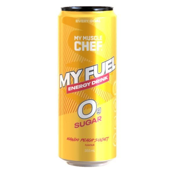 My Muscle Chef Energy Drink 355ml Mango Peach Sunset