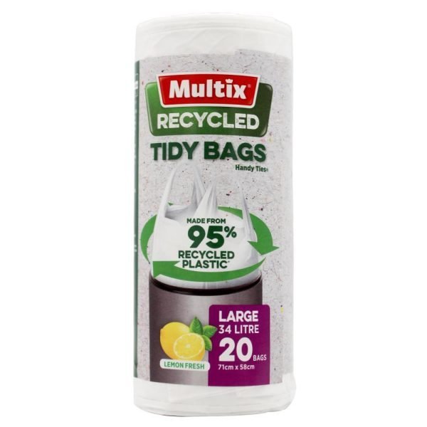 Multix Recycled Tidy Bags Lemon Scented Large - 34L - 20 Pack