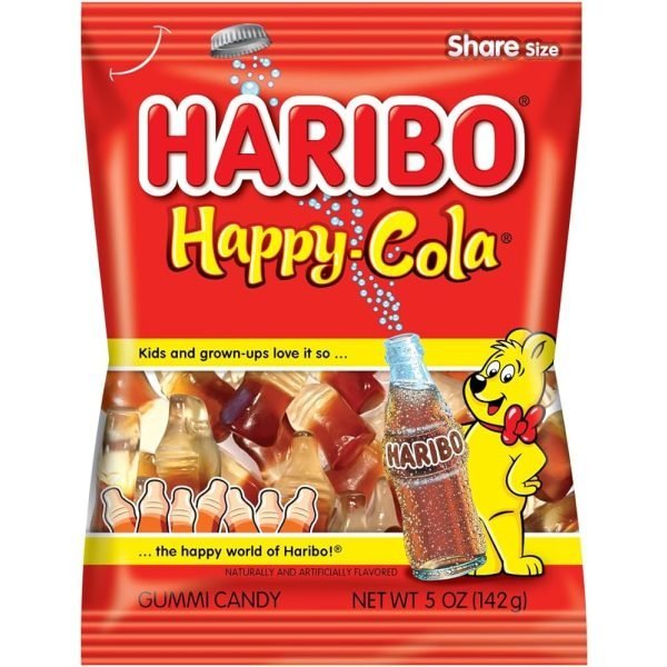 Haribo Happy Cola Gummi Candy Peg Bag 113g