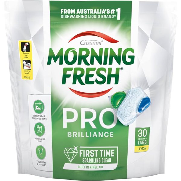 Morning Fresh Pro Brilliance Dishwasher Tablets Lemon - 30 Pack