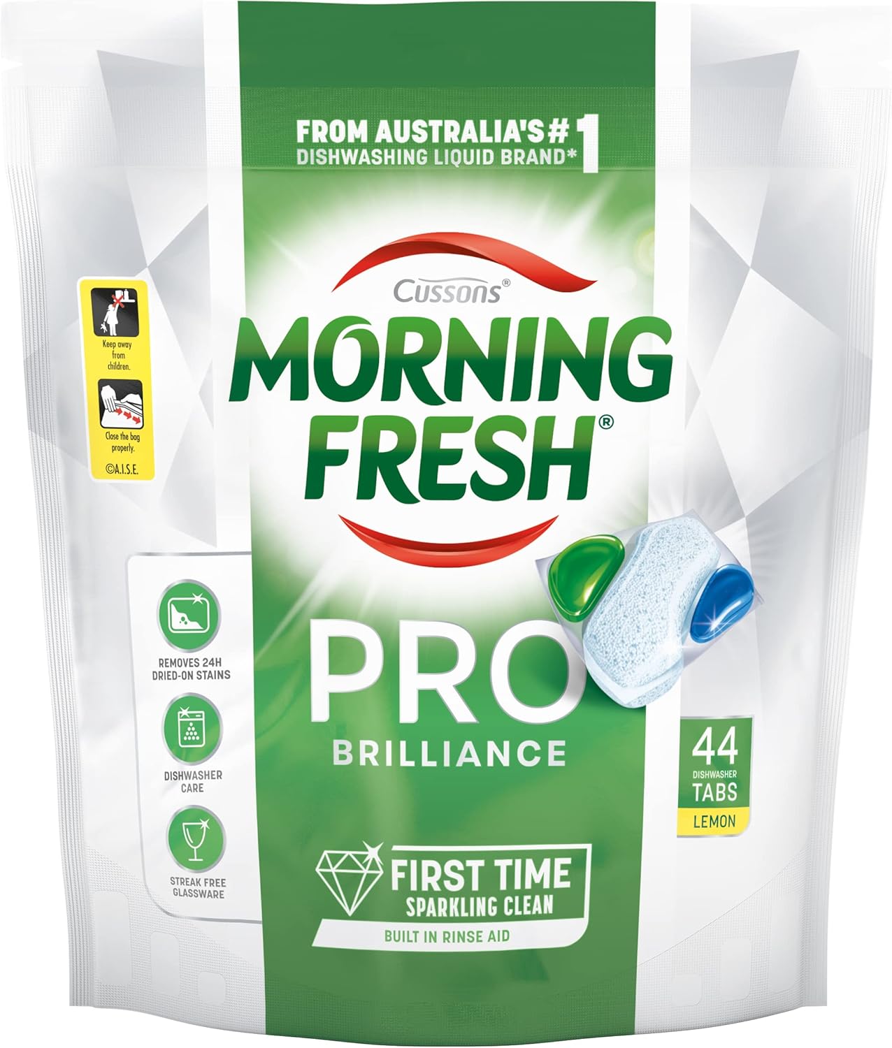 Morning Fresh Pro Brilliance Dishwasher Tablets Lemon - 44 Pack