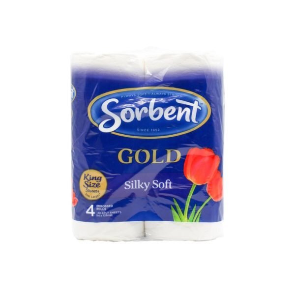 Sorbent Toilet Paper Gold Silky Soft - 4 Pack