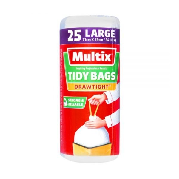 Multix Tidy Bags Drawtight Large - 34L - 25 Pack