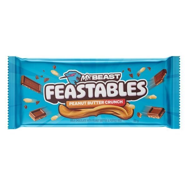 Mr Beast Feastables Chocolate Peanut Butter Crunch 60g