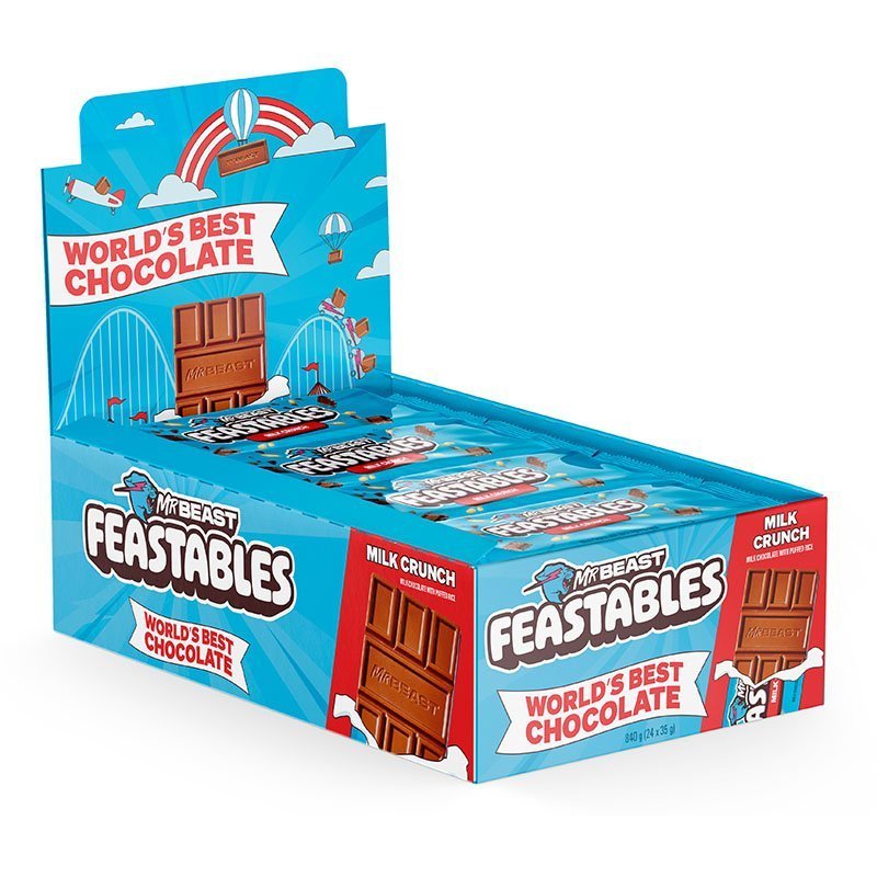 Mr Beast Feastables Chocolate Milk Crunch 35g - Image 2