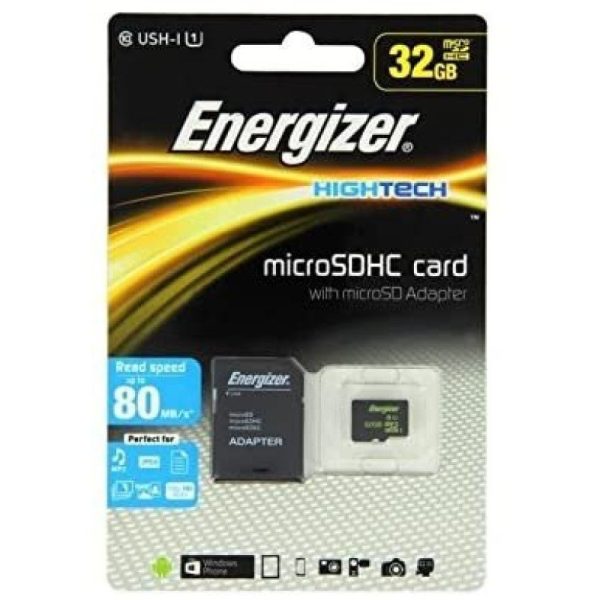 Energizer microSDHC UHS-I SDMI Card with Adapter 32GB