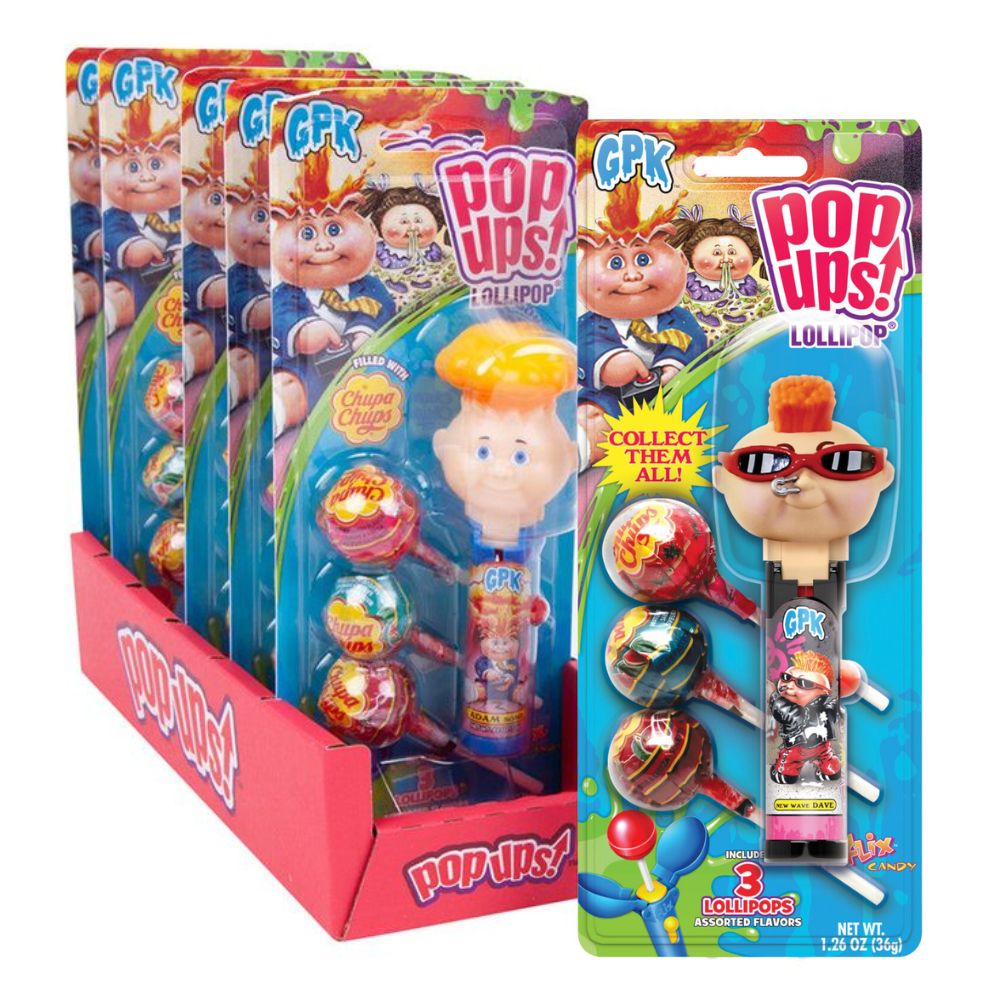 Chupa Chups Pop Ups Lollipops Garbage Pail Kids 36g