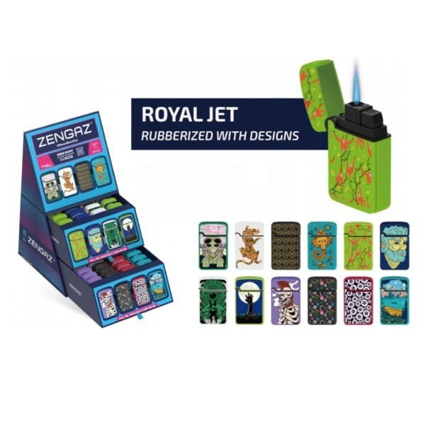 Zengaz Cube Display Printed Lighters A - Assorted Designs