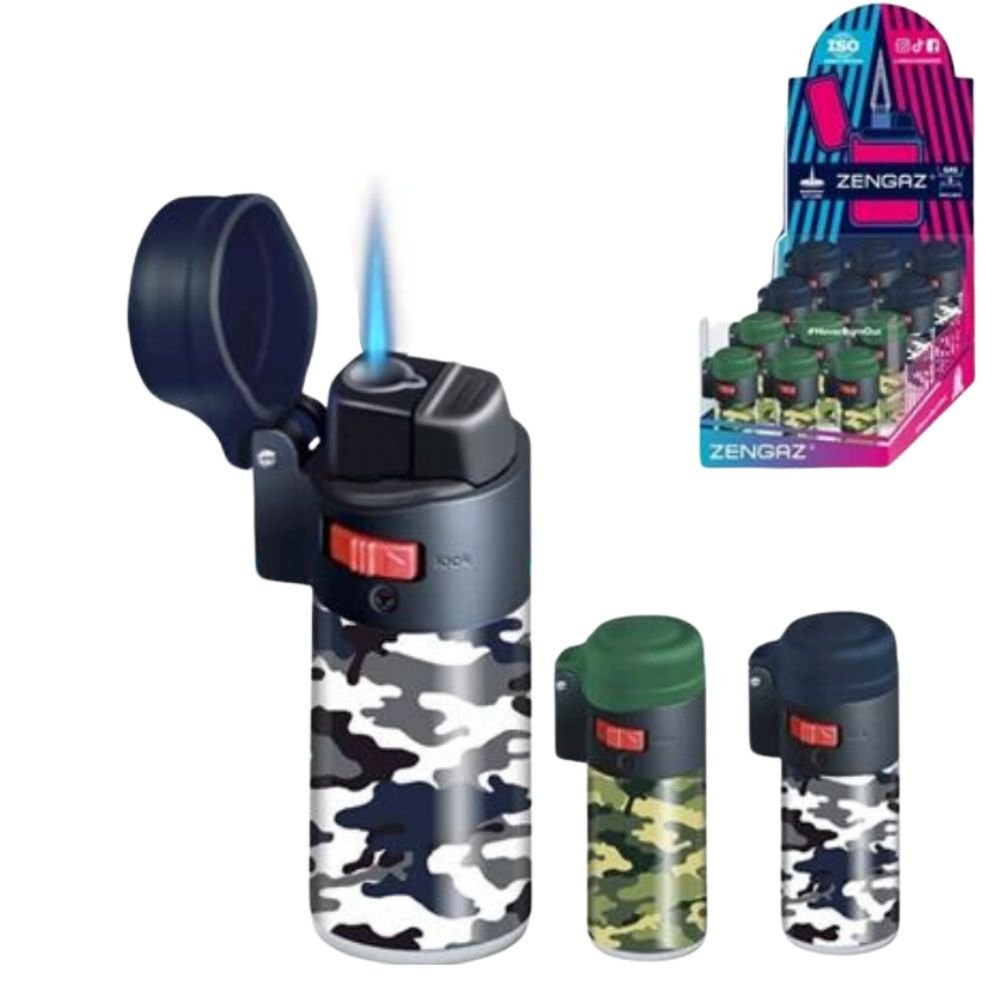 Zengaz Flame Jet Lighter - Army Design