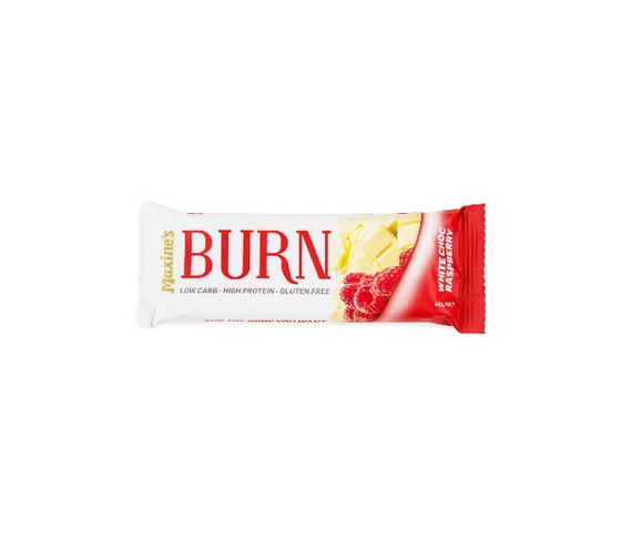 MAXINE'S Burn Bar - 40g - White Choc Raspberry