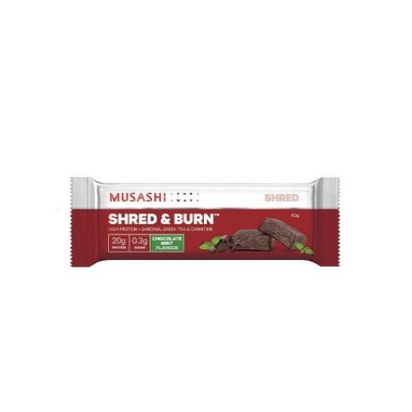 Musashi Shred & Burn Bar - 60g - Choc Mint