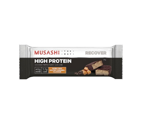 Musashi High Protein Bar - 90g - Dark Choc Salted Caramel