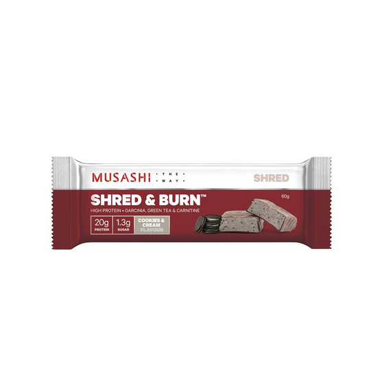 Musashi Shred & Burn Bar - 60g - Cookies & Cream
