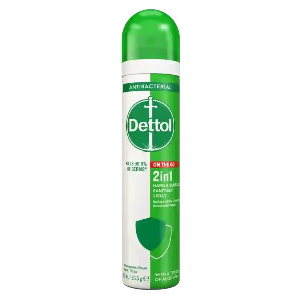 Dettol 2-In-1 Aloe Vera Sanitiser Spray - 90ml