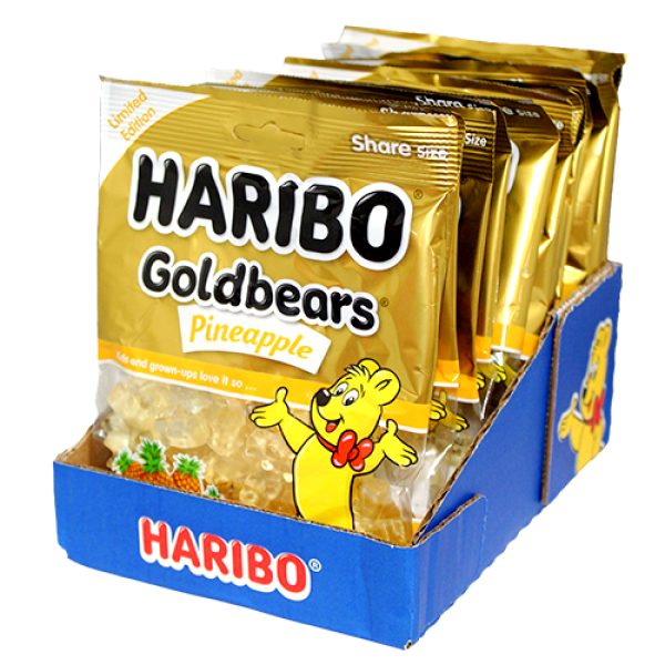 Haribo Goldbears Pineapple Gummi Candy Peg Bag 113g