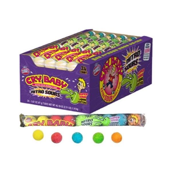 Dubble Bubble Cry Baby Nitro Sours Gumball Tube 65g