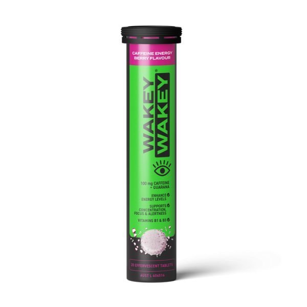 Wakey Wakey Caffeine Effervescent Berry 20 Tablets