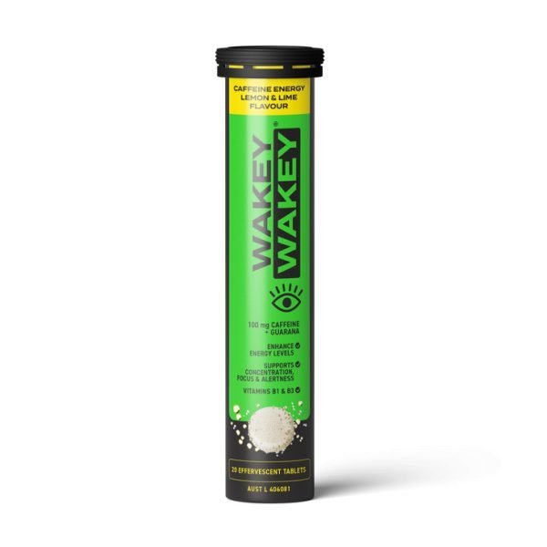Wakey Wakey Caffeine Effervescent Lemon & Lime 20 Tablets