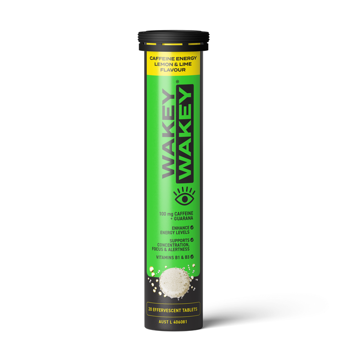 Wakey Wakey Caffeine Effervescent Lemon & Lime 20 Tablets