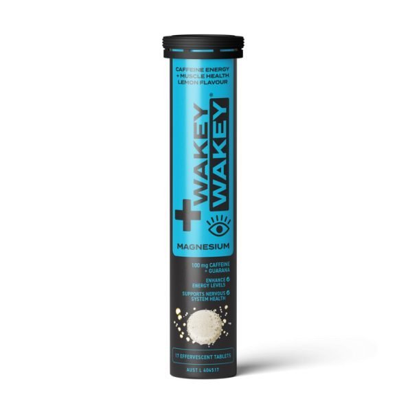Wakey Wakey Caffeine PLUS Magnesium Effervescent Lemon Flavour 17 Tablets 