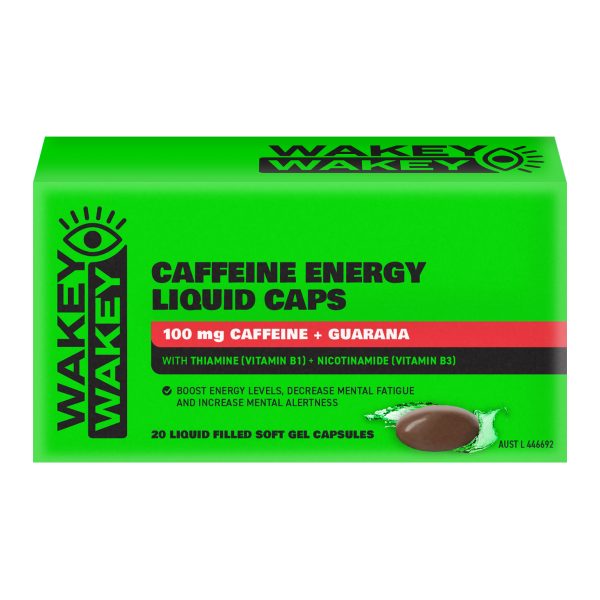 Wakey Wakey Caffeine Liquid Capsules 20 Pack