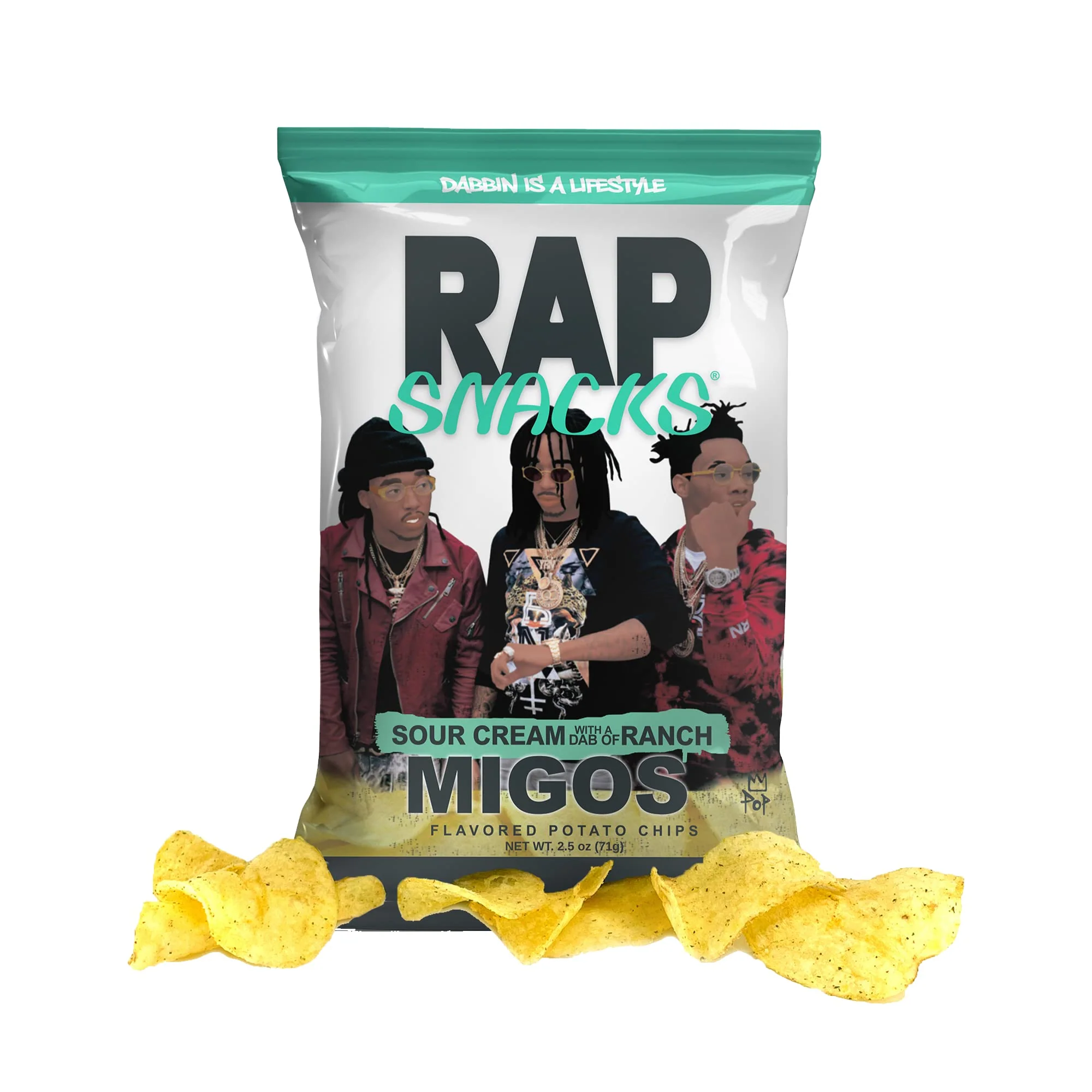 Rap Snacks Migos Sour Cream & Ranch Potato Chips 70g
