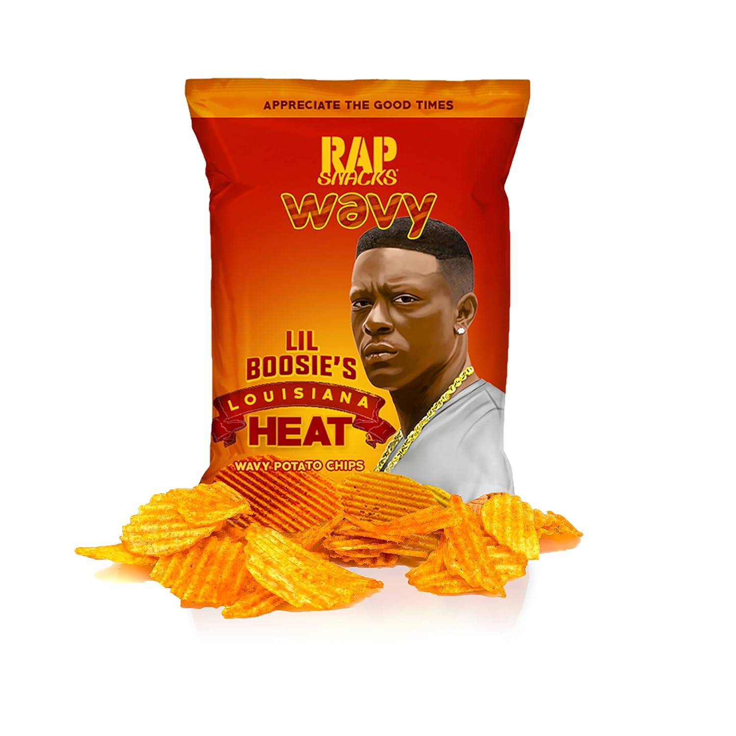 Rap Snacks Lil Boosie Louisiana Heat Wavy Potato Chips 70g