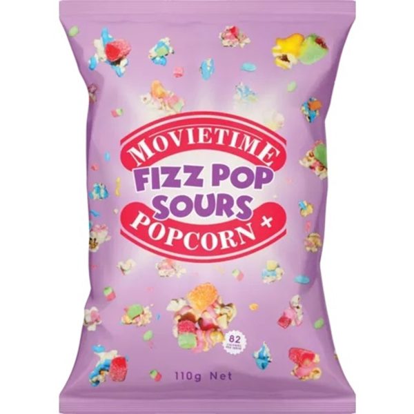 Movie Time Popcorn Fizz Pop Sours 110g