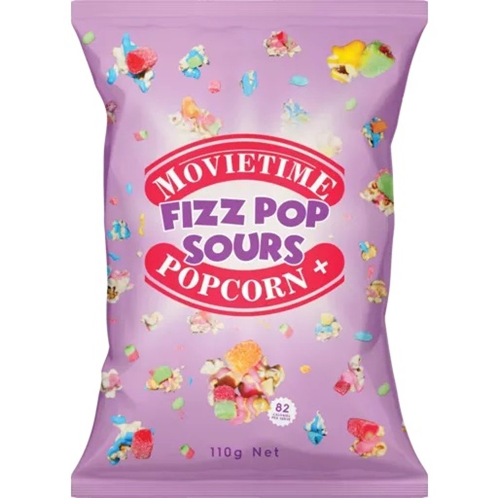 Movie Time Popcorn Fizz Pop Sours 110g
