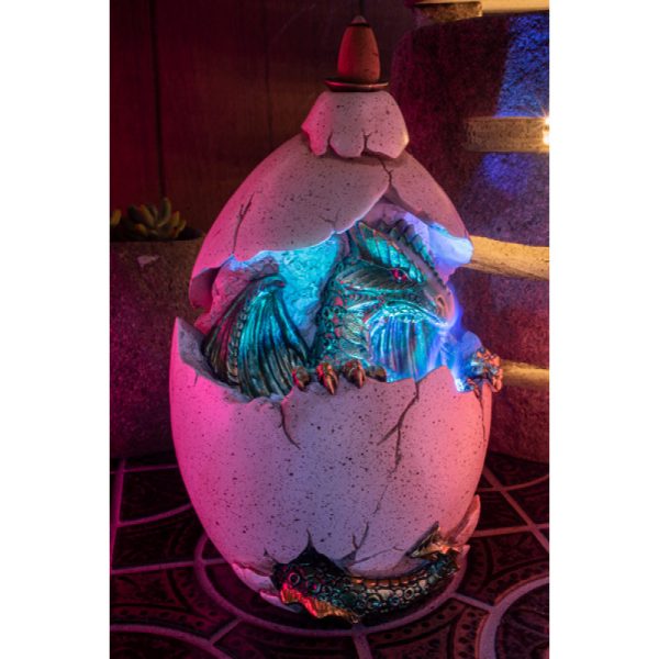 Hatching Dragon Backflow Incense Burner with LED Light
