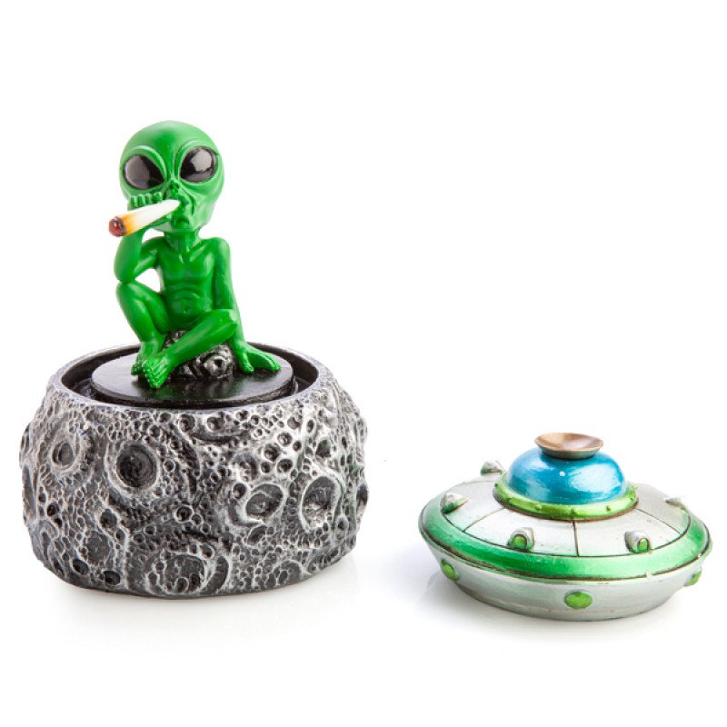 Stoned Alien Glass Case LED Backflow Incense Burner - Image 2