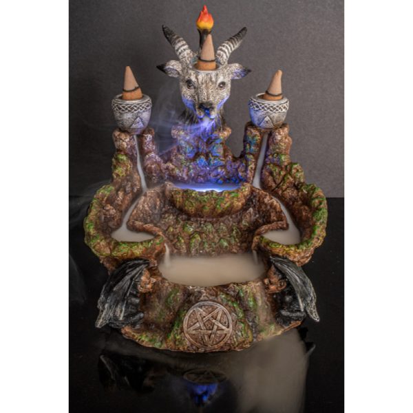 Baphomet Mountain LED Backflow Incense Burner