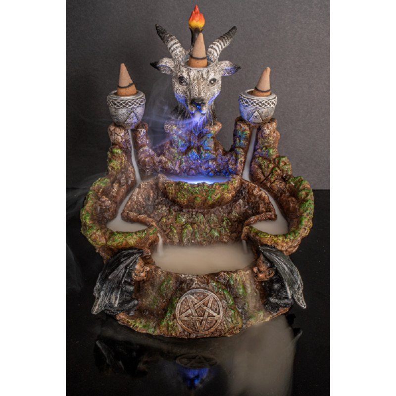 Baphomet Mountain LED Backflow Incense Burner - Image 2