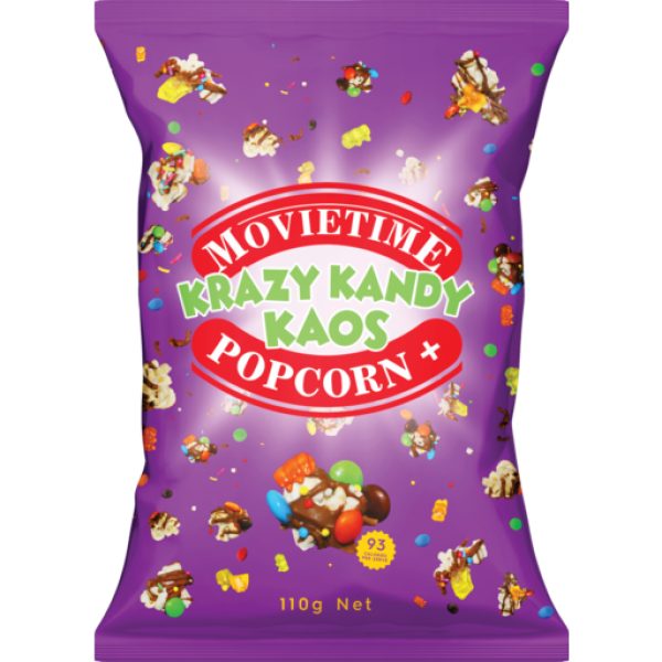 Movie Time Popcorn Krazy Kandy Kaos 110g