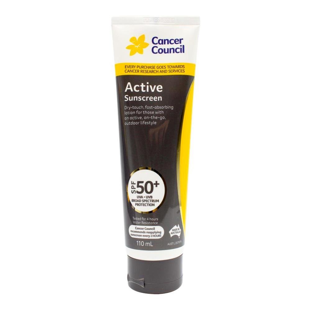 Cancer Council SPF 50+ Active Sunscreen 110mL