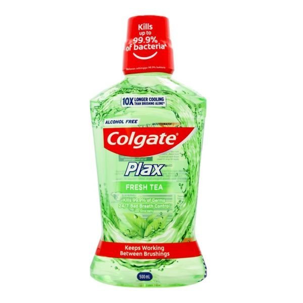 Colgate 500ml Plax Mouthwash Fresh Tea Alcohol Free