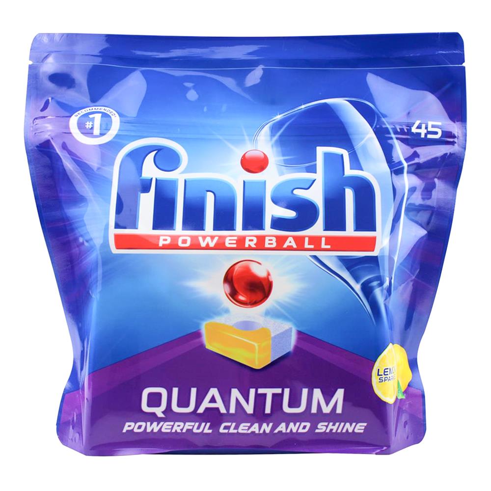 Finish 45 Pack Powerball Quantum Dishwashing Tablets Lemon Sparkle