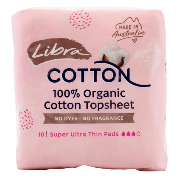 Libra Pk10 Pads Cotton Super Ultra Thin Pads No Dyes No Fragrance