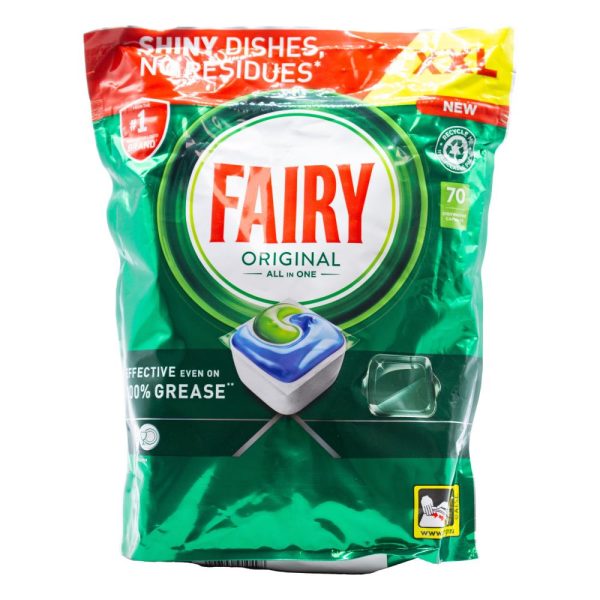 Fairy 70 Pack Dishwasher Capsules Original All In One